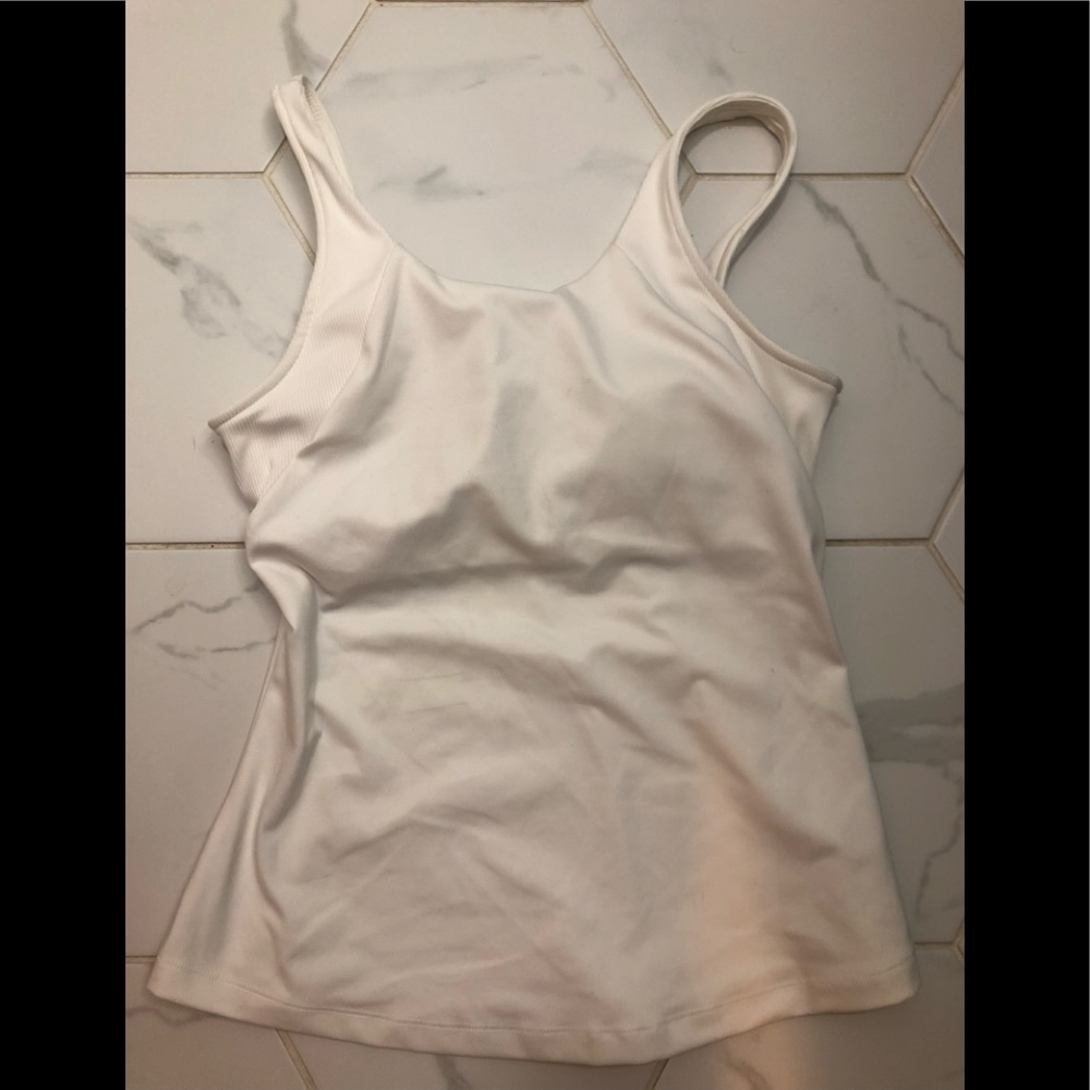 White workout tank